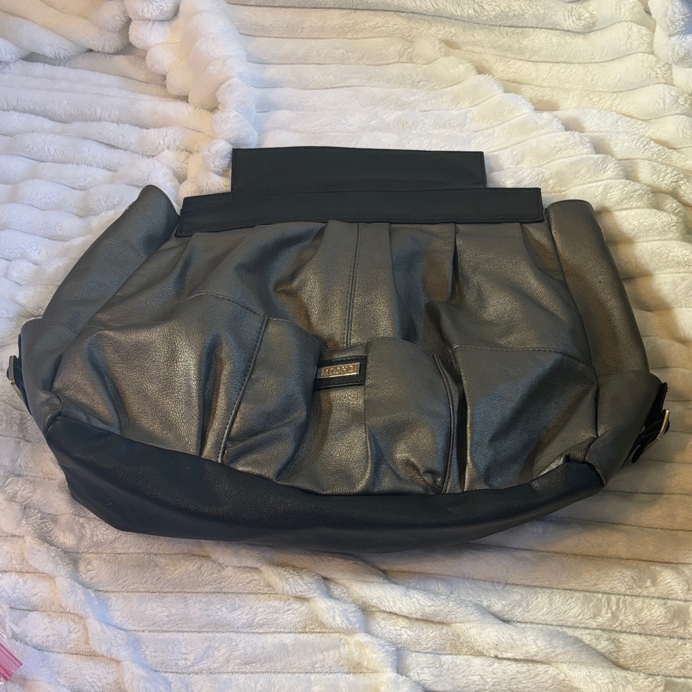 Miche Grey Metallic Prima Faux Leather Shoulder Bag​  Women Color Grey EUC - Picture 3 of 10
